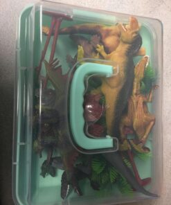 TEMI Dinosaur Toys for Kids 3-5, Realistic Jurassic Dinosaurs Figures with Play Mat & Trees to Create a Dino World Includes T-rex, Triceratops, Velociraptor, Gift for Toddler Boys & Girls 2 3 4 5 6 7 dinosaurs&mat 54 91sIpAqaHL