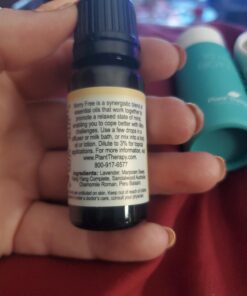 Plant Therapy Worry Free Essential Oil Blend 10 mL (1/3 oz) Calming Relief Blend 100% Pure, Undiluted, Natural Aromatherapy, Therapeutic Grade 0.34 Fl Oz (Pack of 1) 29 91sMjqy6t5L