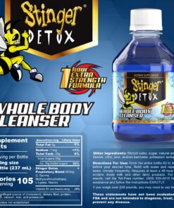 Stinger Detox Whole Body Cleanser 1 Hour Extra Strength Drink, Liquid– Blue Raspberry – 8 FL OZ 26 91sNMFUvFsL