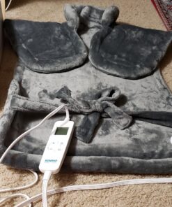 RENPHO Weighted Heating Pad for Back Pain Relief, FSA HSA Eligible, Electric Heat Pads for Neck and Shoulders, Fast-Heating, Auto Shut Off, Christmas Gifts for Women Men Mom Dad, ETL Certified, Gray A-gray-24"x33'' 48 91sNjn8gKAL