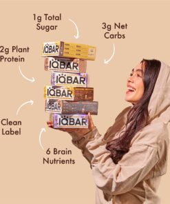 IQBAR Brain and Body Keto Protein Bars - Chocolate Lovers Variety Keto Bars - 12-Count Energy Bar Pack - Low Carb Bars - High Fiber, Gluten Free and Low Sugar Meal Replacement Bars - Vegan Snacks 12 Count (Pack of 1) 24 91sUmXjxURL