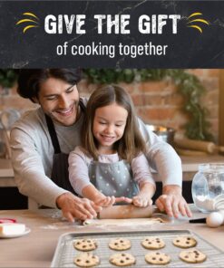 Checkered Chef Baking Sheets for Oven - Half Sheet Pan with Stainless Steel Wire Rack Set 1-Pack - Easy Clean Cookie Sheets, Aluminum Bakeware Half Sheet 1 Pack 32 91sV82luH5L
