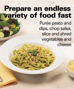 Hamilton Beach Food Processor & Vegetable Chopper for Slicing, Shredding, Mincing, and Puree, 8 Cup, Black 39 91sWuNLogGL