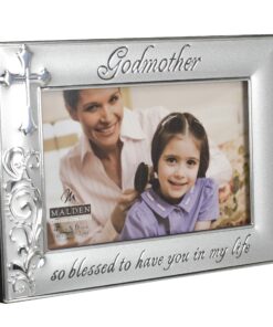 Alternative view of Malden International Designs Godmother with Cross Picture Frame, 4x6, Silver