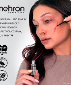 Alternative view of Mehron Makeup Rigid Collodion with Brush | Scarring Liquid | Scar Liquid | Liquid Scar Makeup | SFX Scar Makeup for Film .125 oz (4ml)