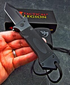 Tough Heavy Duty Everyday Carry Tanto Blade Ball Bearing Flipper Folding Pocket Knife with Sheath Black G10 - Black Tanto Blade 21 91skCBxYapL