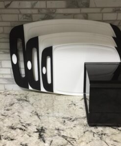 The Original Gorilla Grip Oversized 100% BPA Free Reversible Durable Kitchen Cutting Board Set of 3, Dishwasher Safe, Nonslip Handle Border Plastic Boards, Juice Grooves, Chopping Food, Cooking, Black Large (Pack of 3) Black/White 41 91sme7ynaqL