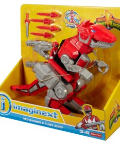 Fisher-Price Imaginext Power Rangers Red Ranger and T-rex Zord 23 91snAd02jzL