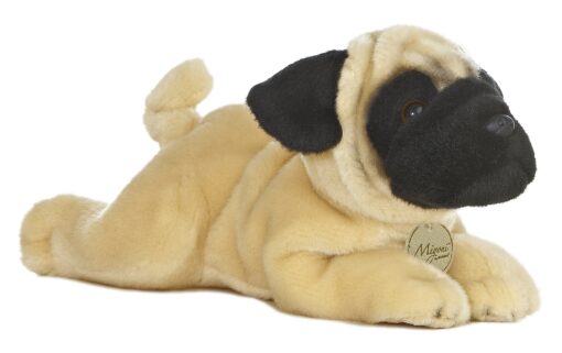 Aurora® Adorable Miyoni® Pug Stuffed Animal - Lifelike Detail - Cherished Companionship - Brown 11 Inches