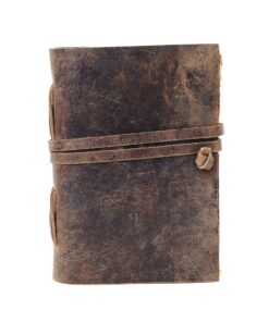 CLA Journal, Vintage Leather Journal, 200 Handmade Deckle Edge Paper Journal, Leather Sketch Book, Leather Notebook, Leather Journal for Women, Leather Journal for Men (8 x 6 Inch, Vintage Brown) 8 x 6 Inch 12 91sqkt48toL