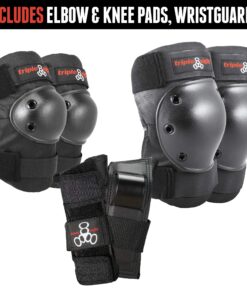 Triple Eight Saver Series Pad Set with Kneesavers, Elbowsavers and Wristsavers Black Large 20 91sr66bOxIL