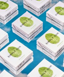 Simply Gum | Peppermint | Pack of Six (90 Pieces Total) | Plastic Free + Aspartame Free + non GMO 21 91st8ylMyfL 1