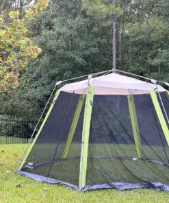Coleman Skylodge Screened Canopy Tent with Instant Setup, 10x10/15x13ft Portable Screen Shelter with 1-Minute Setup for Bug-Free Lounging, Great for Picnic, Yard, Beach, Park, Camping, & More 15 X 13 Feet Green 32 91suDIZIzAL
