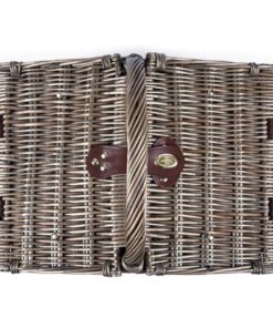PICNIC TIME Piccadilly Picnic Basket, Romantic Picnic Basket for 2 with Picnic Set - Includes Utensil Set, Glasses, Plates, and Wine Opener, (Anthology Collection - Gray with Gold Accents) 21 91swAlpMctL