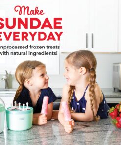 Alternative view of DASH Everyday Ice Cream Maker for Gelato, Sorbet, Frozen Yogurt + Ice Pops, with Mixing Bowl & Ice Pop Molds + Recipe Book, 1 Quart - Aqua