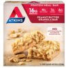 Atkins Peanut Butter Granola Protein Meal Bar, High Fiber, 16g Protein, 1g Sugar, 4g Net Carb, Meal Replacement, Keto Friendly, 5 Count 12 91t5tgHZR1L