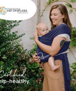 Boba Baby Wrap Carrier Newborn to Toddler - Stretchy Baby Wraps Carrier - Baby Sling - Hands-Free Baby Carrier Wrap - Baby Carrier Sling - Baby Carrier Newborn to Toddler 7-35 lbs (Navy Blue) Navy Blue 22 91t6GXvr9L