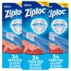 Ziploc Slider Freezer Bags with New Power Shield Technology, Quart, 34 Count, Pack of 3 (102 Total Bags) 34 Count (Pack of 3) 21 91t8InDdhAL