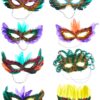 Rhode Island Novelty Mardi Gras Feather Masks 50 Piece Assortment 22 91tBpHpwiPL