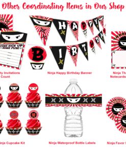 Ninja Happy Birthday Banner Pennant - Ninja Party Banner - Made in The USA 6 91tHeiud21L