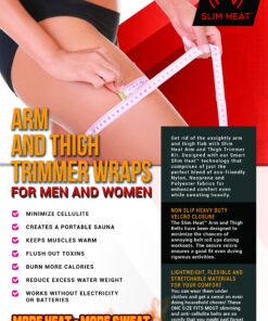 Sweat Arm and Thigh Trimmers for Men & Women - 4-in-1 - Sweatband Trimmers for Enhanced Heat and Sweat Production in the Bicep and Thigh Areas 9 91tJbka61 L