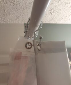 Utopia Bedding Shower Curtain Hooks Rings, Rust-Resistant Metal Double Roller Glide Shower Hooks for Bathroom Shower Rods Curtains, Set of 12 - Chrome 32 91tKbUeNrcL