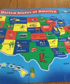 Melissa & Doug USA Map Floor Puzzle (51 pcs, 2 x 3 feet), Multi 52 91tTAwKcHL 1