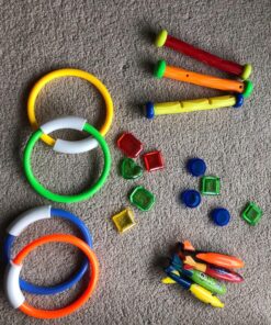 Fayoo 23 Pack Underwater Swimming/Diving Pool Toys Diving Rings(4 Pcs), Toypedo Bandits(4 Pcs), Diving Sticks(3 Pcs) with Under Water Treasures (12 Pcs) Gift Set Bundle 17 91ta78eXaiL