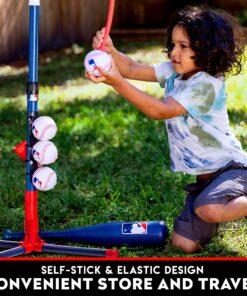 Franklin Sports Grow-with-Me Kids Baseball Batting Tee + Stand Set for Youth + Toddlers - Youth Baseball, Softball + Teeball Hitting Tee Set for Boys + Girls Grow With Me Tee - MLB Baseball 29 91teHQ8TuML