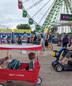 Radio Flyer 3-In-1 EZ Folding, Outdoor Collapsible Wagon for Kids & Cargo, Red Folding Wagon Canopy 77 91tkz6YbfeL