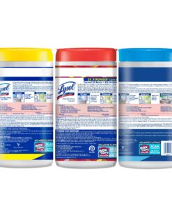 Lysol Disinfectant Wipes Bundle, Multi-Surface Antibacterial Cleaning Wipes, contains x2 Lemon & Lim Blossom, Crisp Linen, Mango & Hibiscus, 80 Count (Pack of 4) 15 91tmmXmafNL