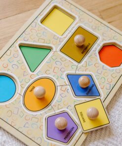 Melissa & Doug Deluxe Jumbo Knob Wooden Puzzle - Geometric Shapes (8 pcs) - Wooden Peg Chunky Baby Puzzle, Preschool Learning Puzzle, Wooden Puzzle Board For Toddlers Ages 1+ English Only 22 91tsSDB7XlL 2