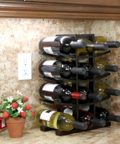 Oceanstar 12-Bottle Bamboo Wine Rack, Dark Espresso 16 91tuHnvaGBL