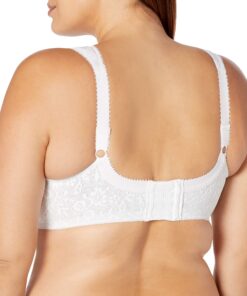 Playtex Women's 18 Hour Comfort-Strap Wireless, Full-Coverage Bra with 4-Way Trusupport, Single Or 2-Pack 34DD White 1 7 91tujv6 pLL