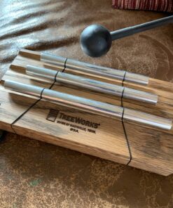 TreeWorks Chimes Energy Chime with Mallet for Meditation, Sound Healing or Yoga, 3 Notes –– Made in U.S.A. –– Long Resonance with Brilliant Tone, Solid Tennessee Hardwood Mantle (TRE420) three tone 16 91txmciPjoL