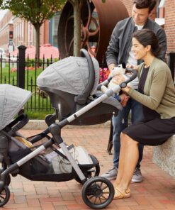 Evenflo Pivot Xpand Modular Travel System with SafeMax Infant Car Seat Percheron Gray 36 91u0VX6d2qL