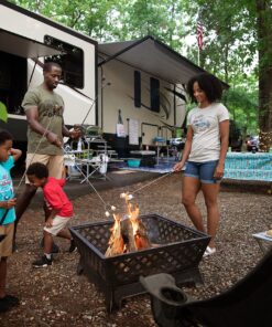 Camco Olympian Deluxe Portable Grill Table | Provides Plenty of Room for Grilling Gear | Ideal for Picnics, Camping, Boating, Tailgating, and Backyard BBQs | (57293) Silver Camping Grill Table 46 91u7K1Z0jL