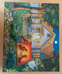 Bits and Pieces - 500 Piece Jigsaw Puzzle - Backyard Camping - Family Fun House Puzzle - by Artist Christine Carey - 500 pc Jigsaw 3 91uBqvjLkSL