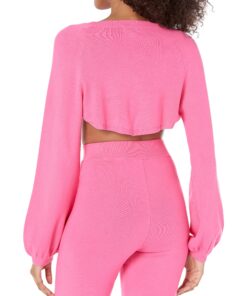 The Drop Women's Miya Bell Sleeve Sweater Shrug With Chain Medium Rose Pink 7 91uFbC8I5RL