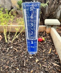 AcuRite 5" Capacity Easy-to-Read Magnifying Acrylic, Blue (00850A3) Rain Gauge 47 91uItViBAJL