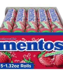 Alternative view of Mentos Chewy Mint Candy Roll, Strawberry, Non Melting, Party,15 Count (Pack of 1) Stawberry 15 Count (Pack of 1)