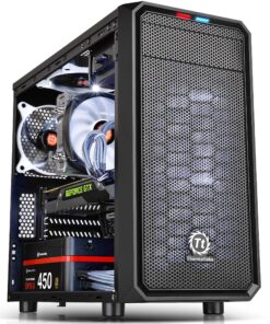 Thermaltake Versa H15 SPCC Micro ATX Mini Tower Computer Chassis CA-1D4-00S1NN-00, Black Computer Case 57 91uX0jhGIeL