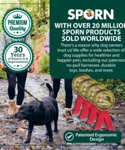 Sporn No Pull Dog Harness Large Size, Black Padded Durable Nylon Mesh Dog Harness, Breathable & Easy Dog Walking Harness for Puppy Training, Provides to All Large & Extra Large Breeds Large/XL 28 91ue91FqmwL