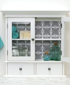 Magic Cover Premium Adhesive Vinyl Contact Shelf Liner and Drawer Liner, 18"x9', Julien Black and White 17 91uiEDonawL