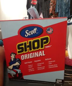 Scott Kimberly-Clark 75190 Scott Shop Towels, 9" x-12", Blue (1 Box of 200) 15 91uiuclH7QL