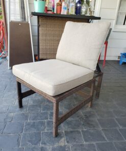 QILLOWAY Polyester Outdoor Chair Cushion Set,Outdoor Cushions for Patio Furniture.Tan/Grey Tan/Grey 28 91ukkPudVlL