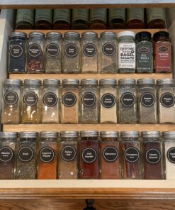 Rev-A-Shelf 16" 3 Tiered Seasoning Organizer, Trim-to-Fit Wooden Kitchen Draw and Cabinet Home Storage Insert, Pull Out Spice Rack, Maple, 4SDI-18 16 Inch 38 91urpthmtrL