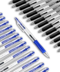 Gel Pens Fine Point, Set of 30 Retractable Gel Ink Roller ball Journal Pens 0.7 Medium Point Smooth Writing with Comfortable Grip for Office School (15 Black & 15 Blue) 15 Black & 15 Blue 23 91utGmToFL
