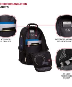 SwissGear 1900 Scansmart TSA 17-Inch Laptop Backpack, Blue/Black 19-Inch 49 91utjeMt4hL
