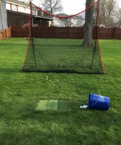 Rukket Haack Golf Net | Practice Driving Indoor and Outdoor | Golfing at Home Swing Training Aids | by SEC Coach Chris Haack | Choose from 10x7 Hitting Net, 7x7 Hitting Net, or Protection Side Nets 10x7ft Golf Net & Turf Mat 36 91uuMfYSbL